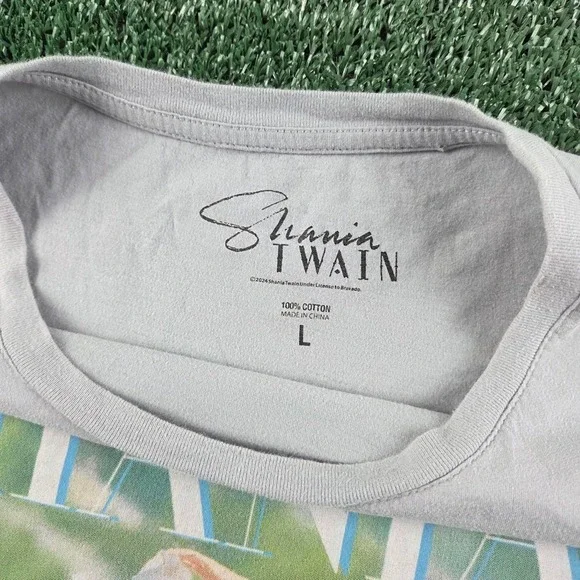 Shania Twain Boxy Cropped Fit T-Shirt Cotton Country Music Concert Womens Large - Picture 3 of 5